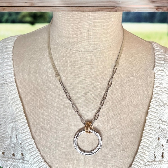 Two-Tone Ring Necklace - Picture 2 of 11